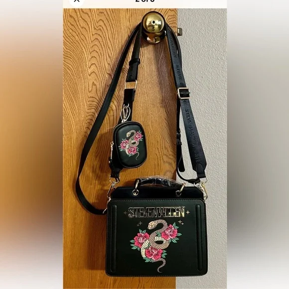 New Black Steve Madden Year of the Snake Bevelyn Crossbody Bag Lunar New Year - Picture 6 of 7